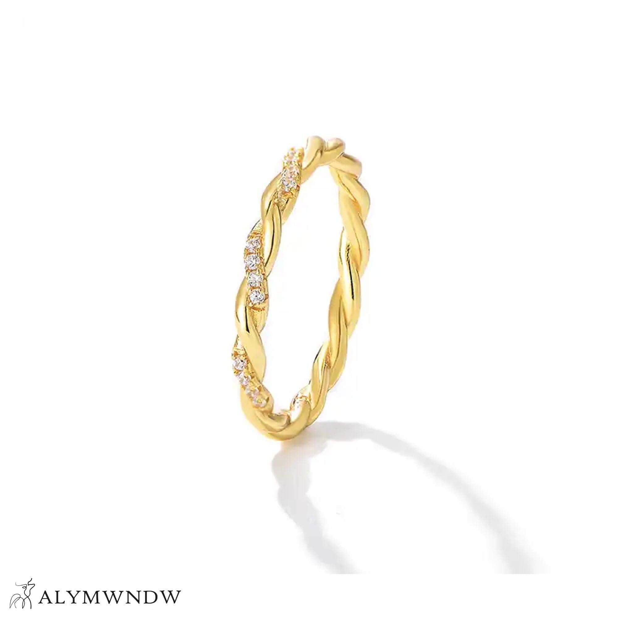 Elegant Twist Ring – Gold, Silver & Rose Gold - Alymwndw