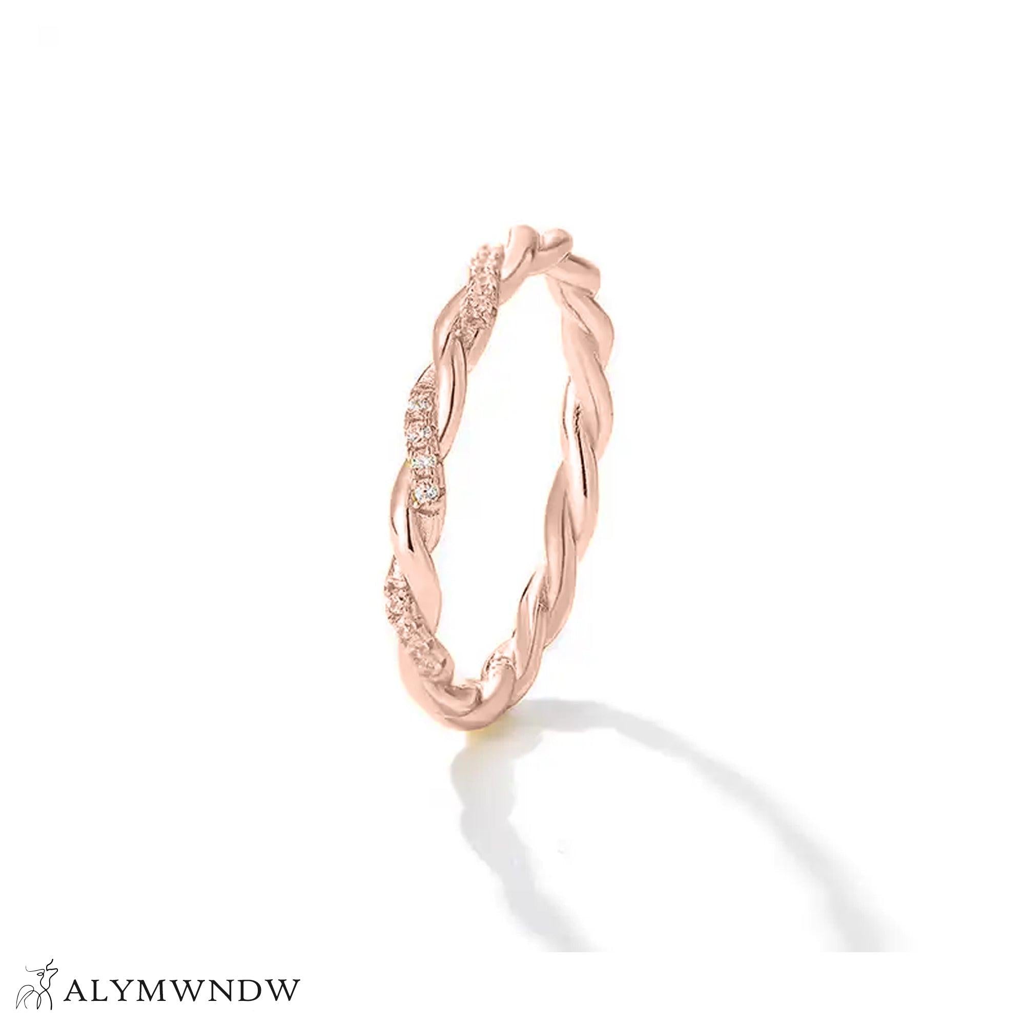 Elegant Twist Ring – Gold, Silver & Rose Gold - Alymwndw