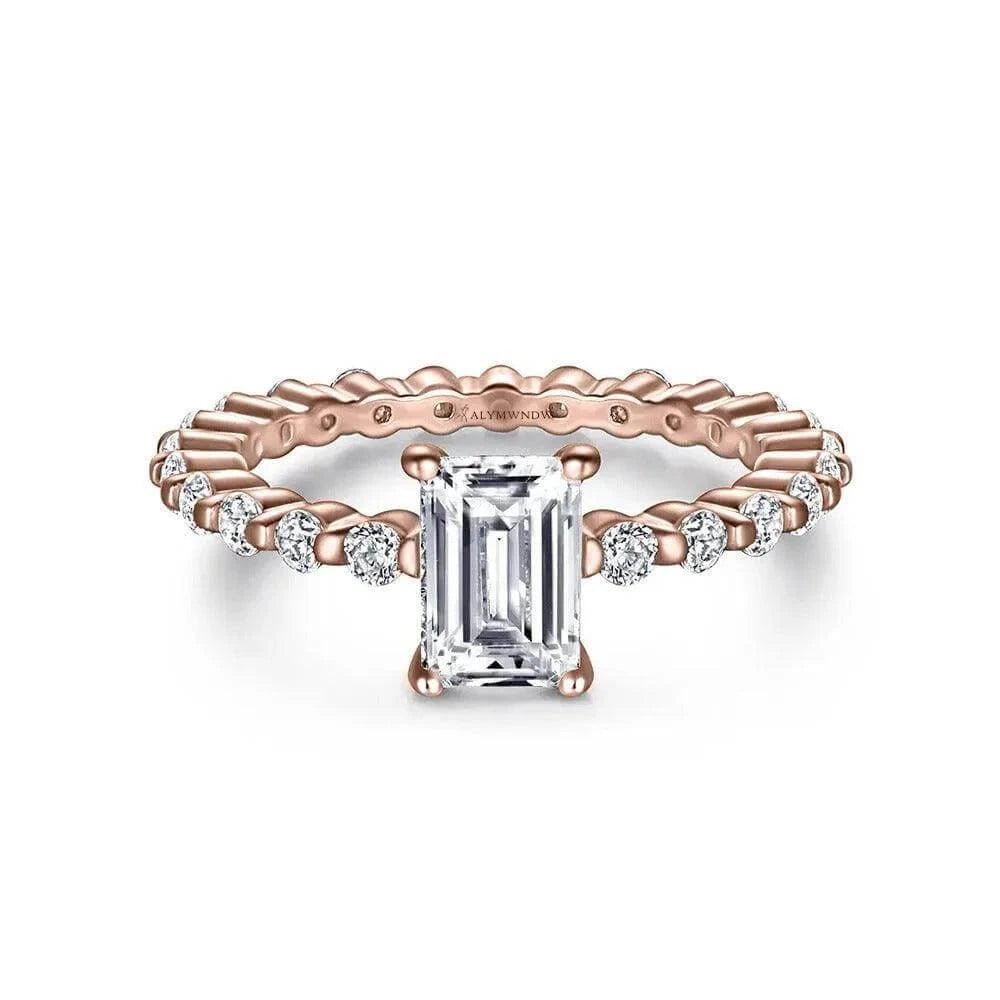 Emerald Cut Lab Grown Diamond Ring | Alymwndw Jewellery - Alymwndw