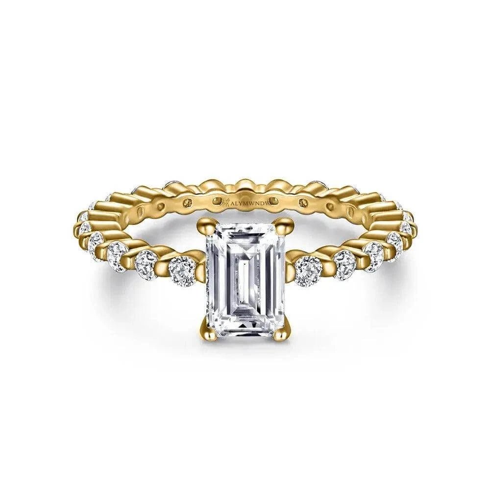 Emerald Cut Lab Grown Diamond Ring | Alymwndw Jewellery - Alymwndw