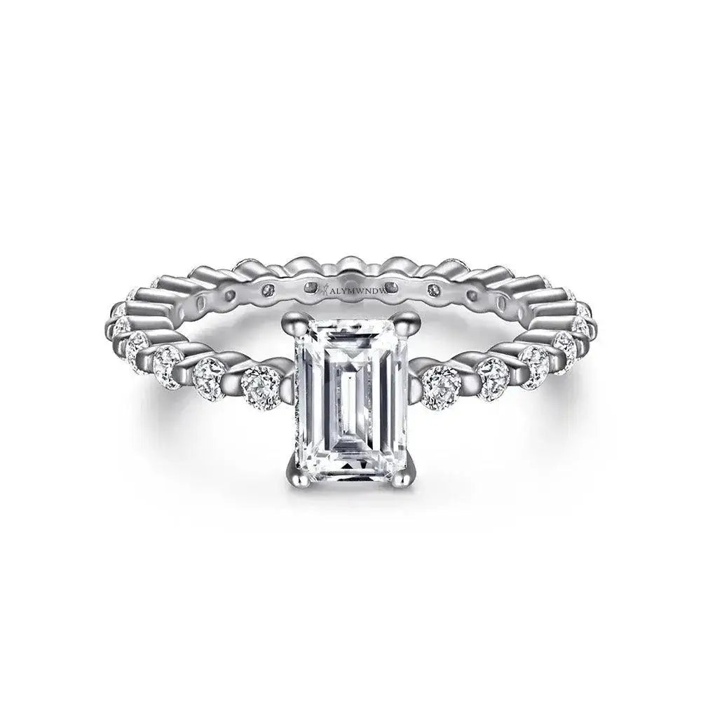 Emerald Cut Lab Grown Diamond Ring | Alymwndw Jewellery - Alymwndw