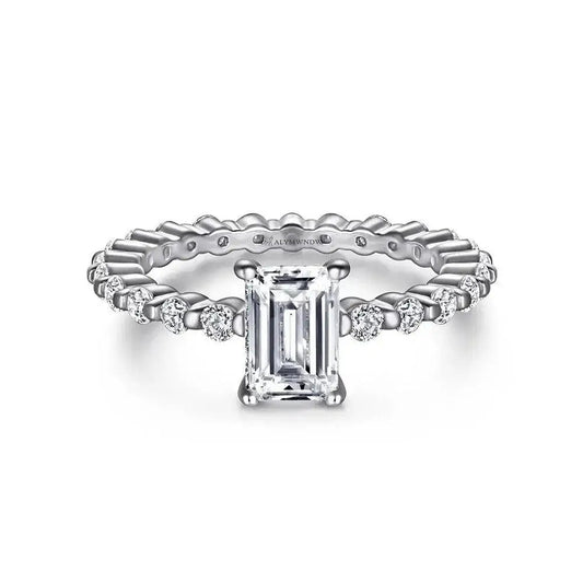 Emerald Cut Lab Grown Diamond Ring | Alymwndw Jewellery - Alymwndw