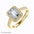 Emerald Cut Lab Grown Diamond Ring with Side Stones | Alymwndw Jewellery - Alymwndw