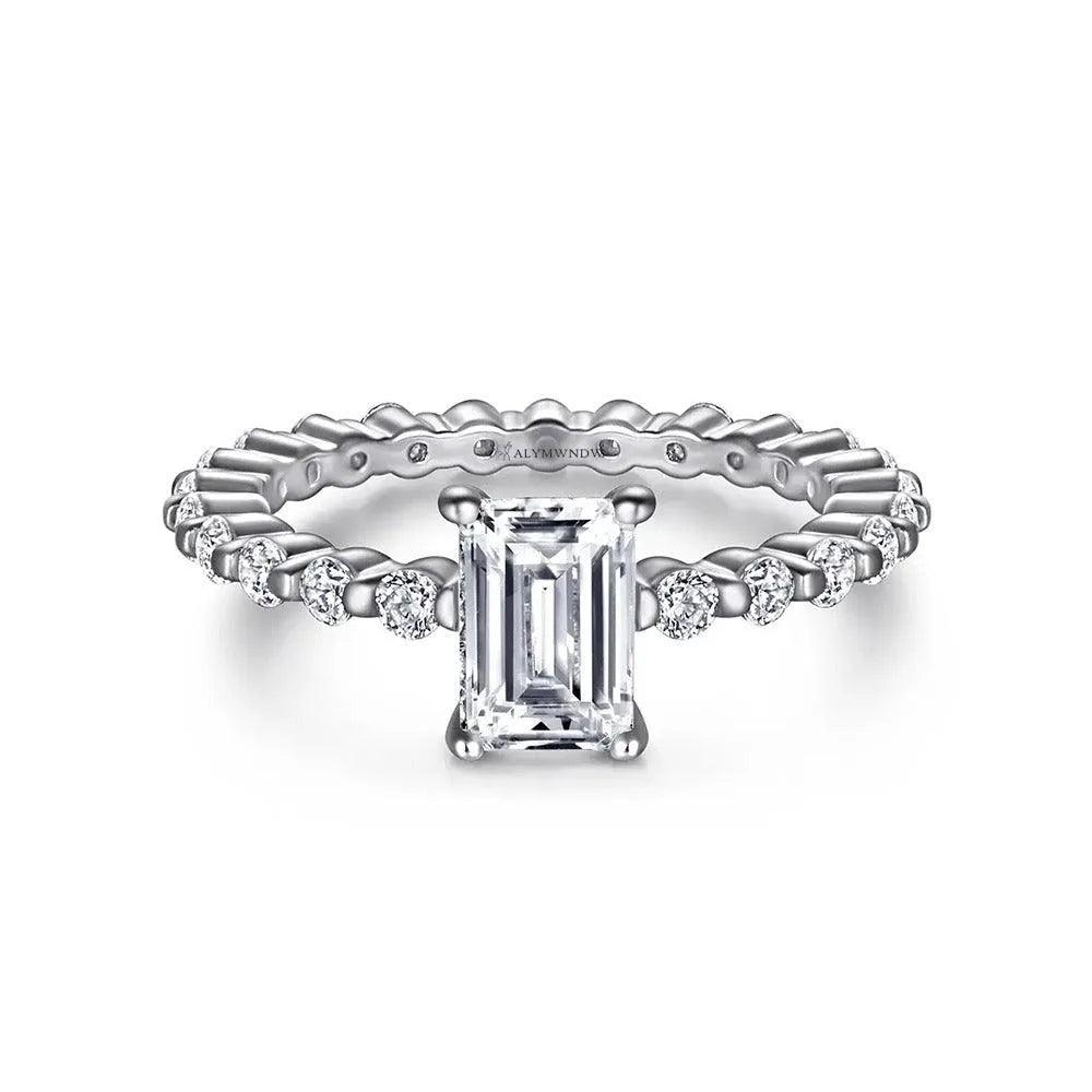 Emerald Symphony Ring With Lab Grown Diamond - Alymwndw