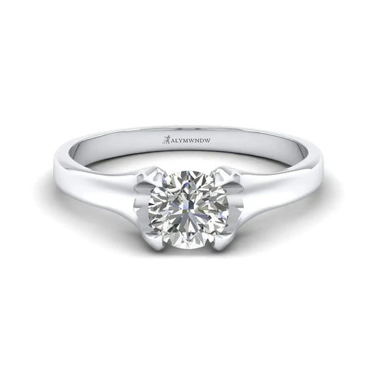 Eternal Spark: Exquisite Moissanite Ring in Sterling Silver, Gold, or Platinum - Alymwndw