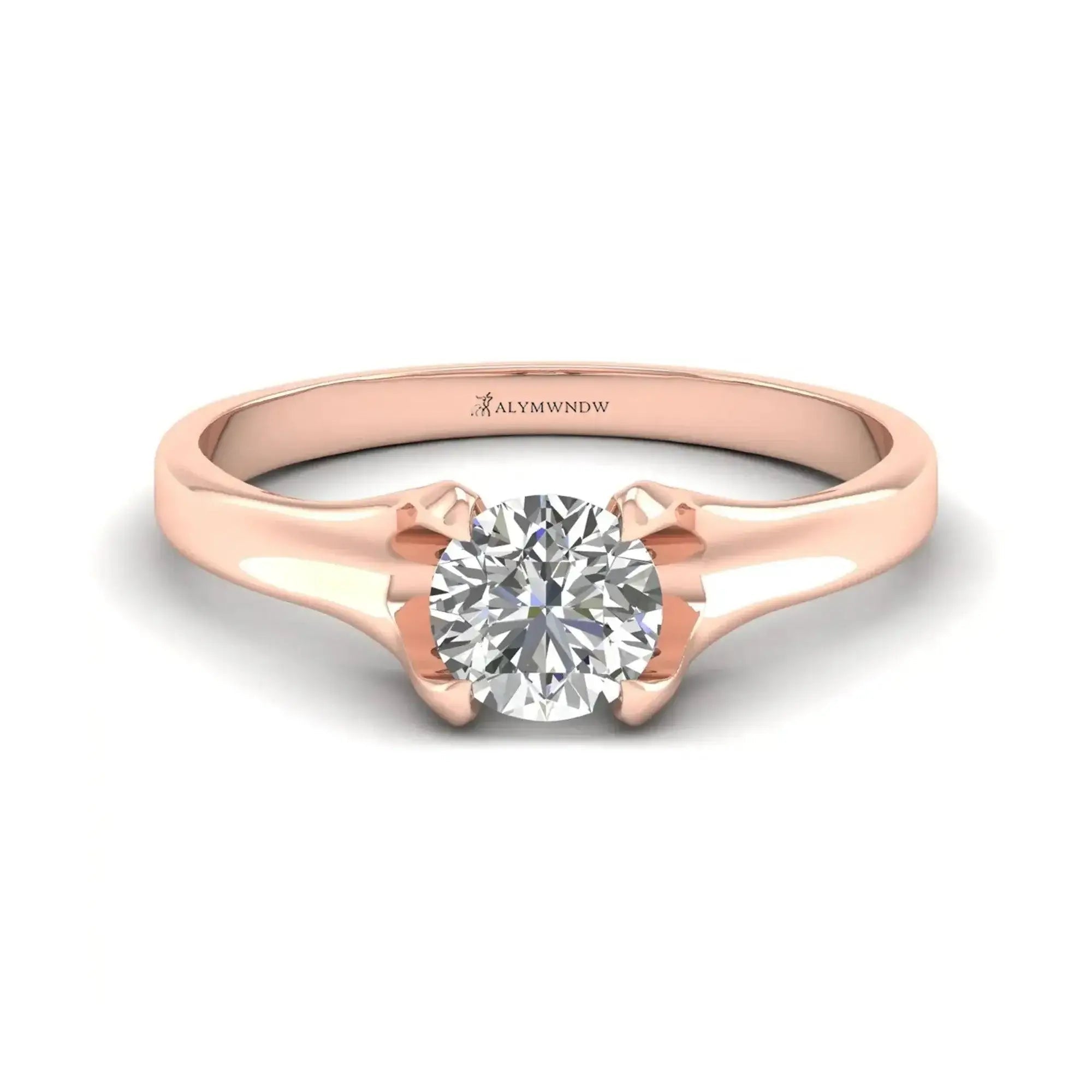 Eternal Spark: Exquisite Moissanite Ring in Sterling Silver, Gold, or Platinum - Alymwndw