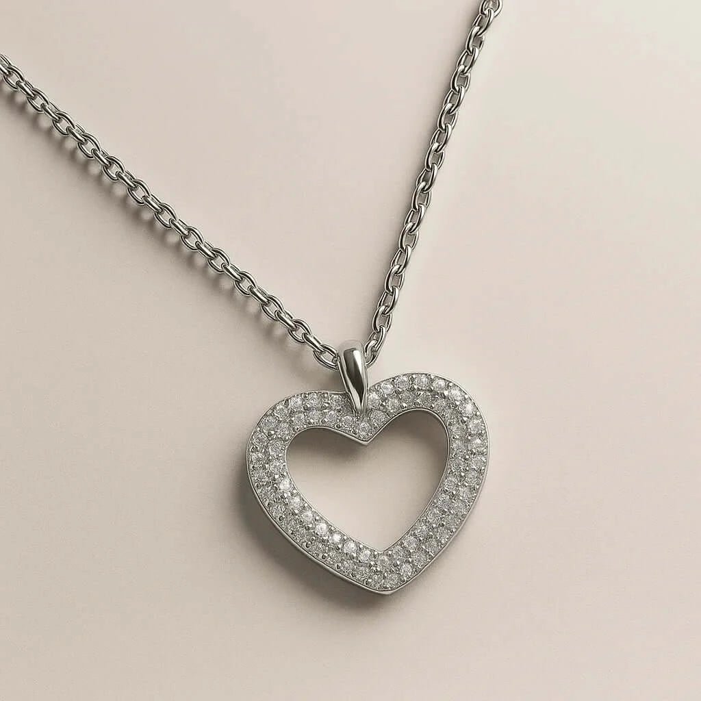 Everlasting Heart 925 Sterling Silver & Gold - Plated Necklace - Alymwndw