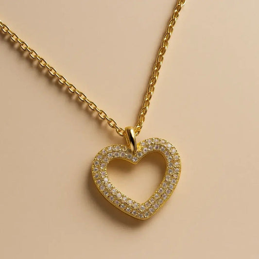 Everlasting Heart 925 Sterling Silver & Gold - Plated Necklace - Alymwndw