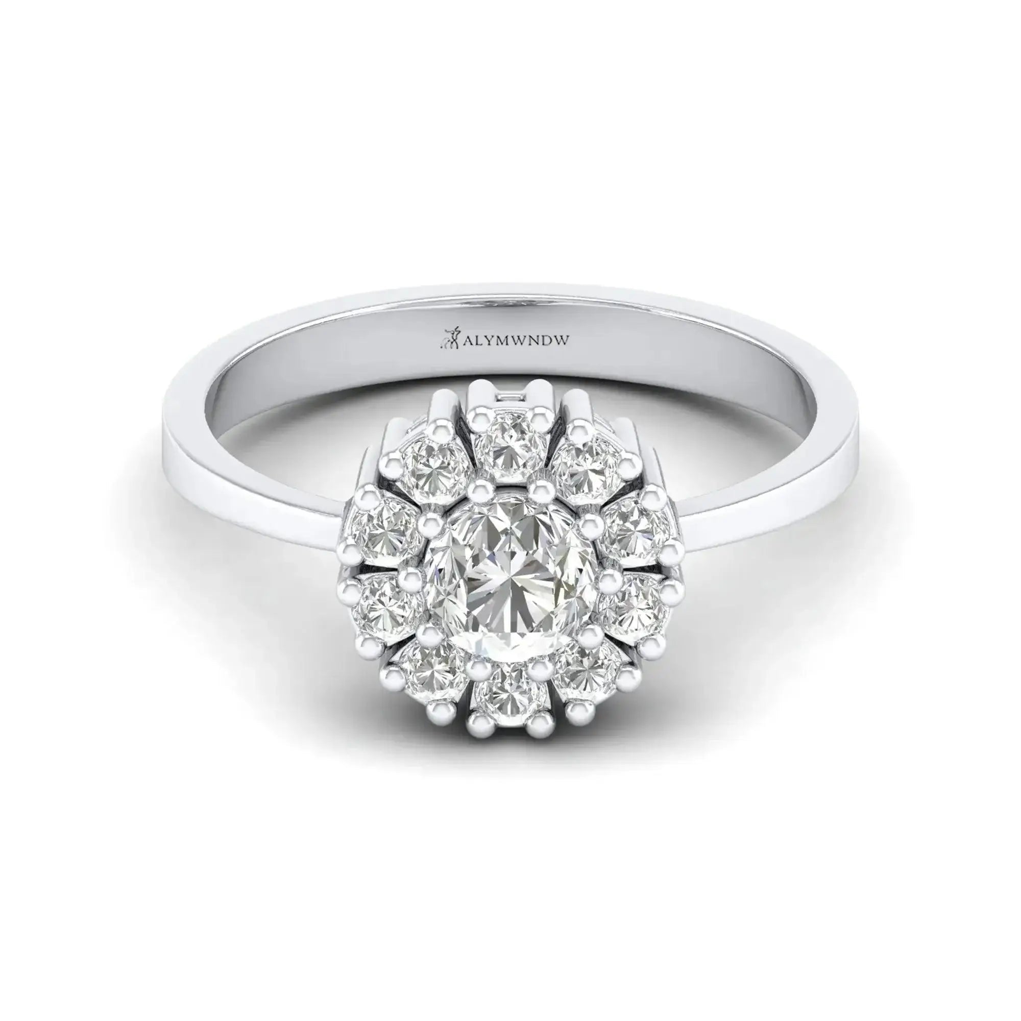 Exquisite Moissanite Diamond Ring – Silver, Gold & Platinum | GRA Certified & Customizable - Alymwndw
