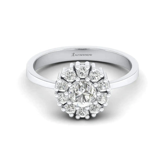 Exquisite Moissanite Diamond Ring – Silver, Gold & Platinum | GRA Certified & Customizable - Alymwndw