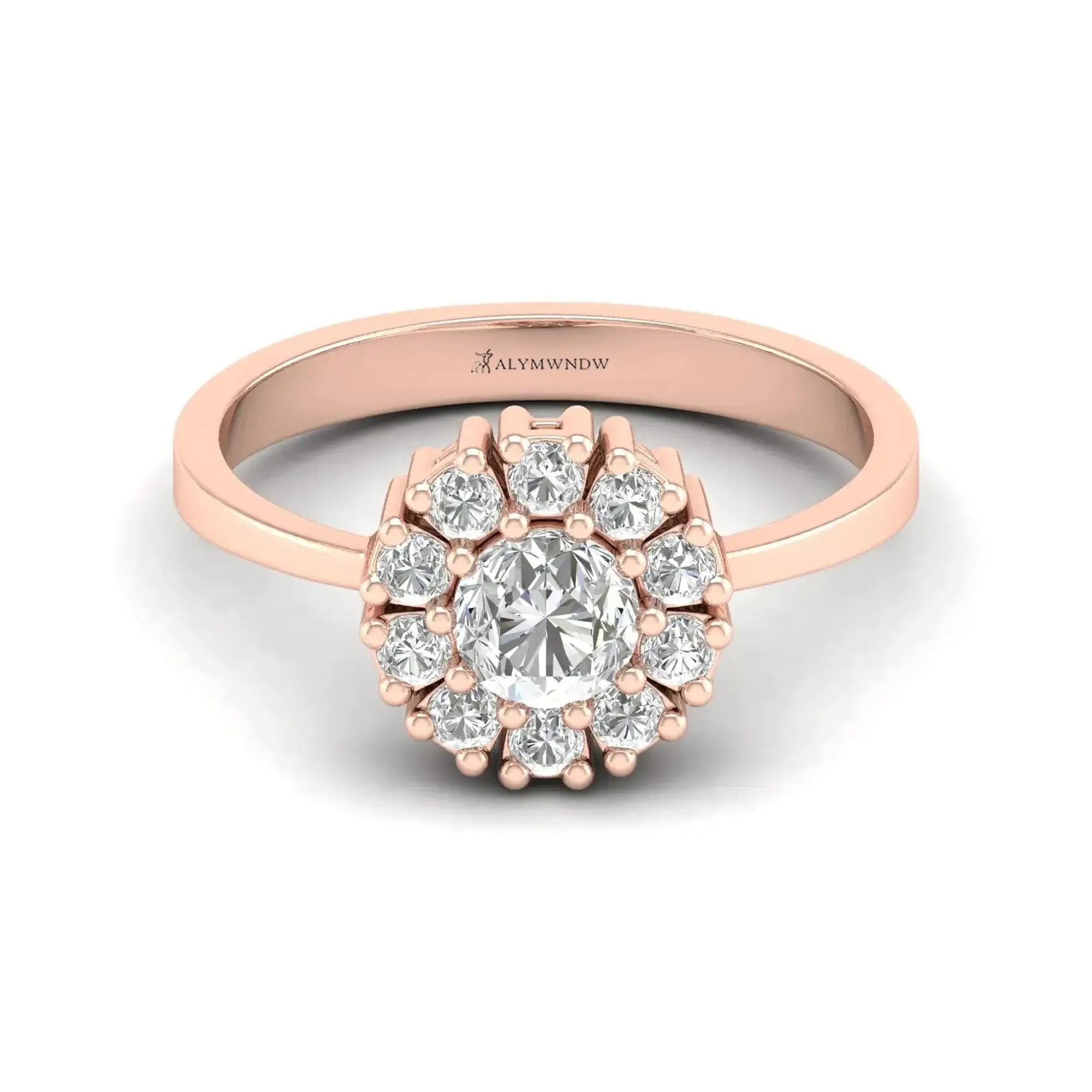 Exquisite Moissanite Diamond Ring – Silver, Gold & Platinum | GRA Certified & Customizable - Alymwndw