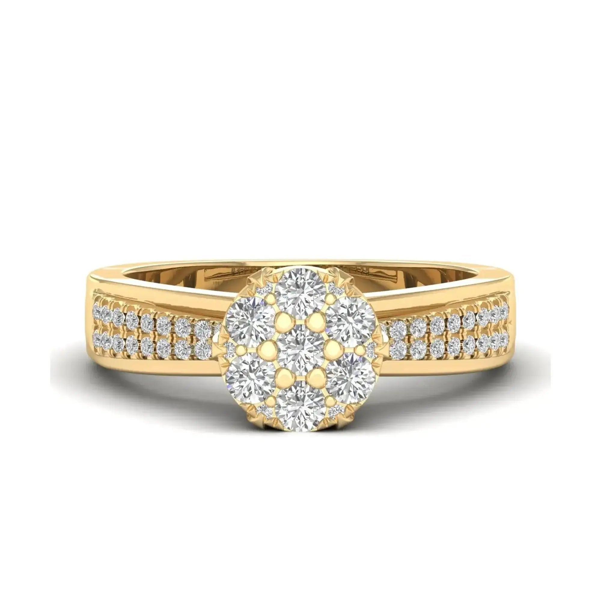 Exquisite Moissanite Diamond Ring – Silver, Gold & Platinum | GRA Certified & Customizable - Alymwndw