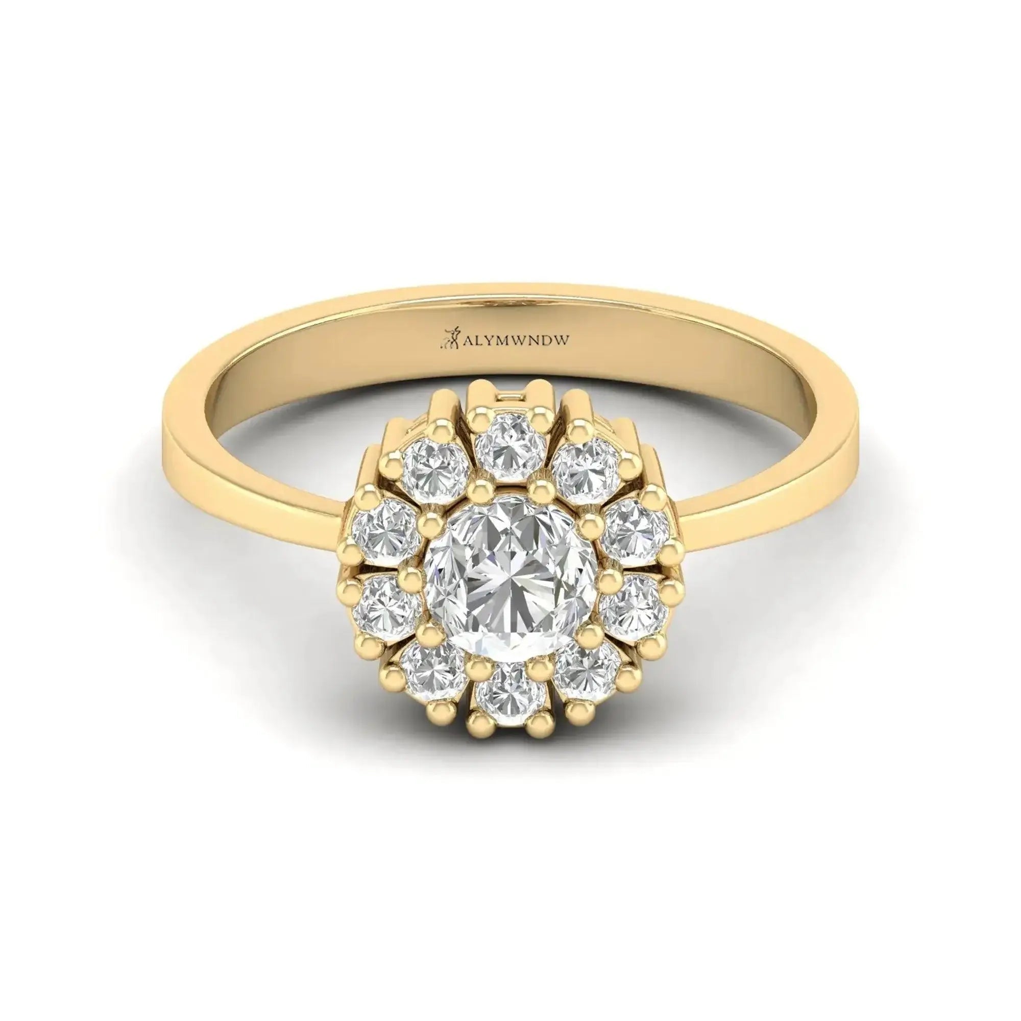 Exquisite Moissanite Diamond Ring – Silver, Gold & Platinum | GRA Certified & Customizable - Alymwndw