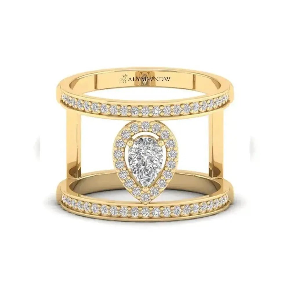 Fancy Lab Grown Diamond Ring | Alymwndw Jewellery - Alymwndw