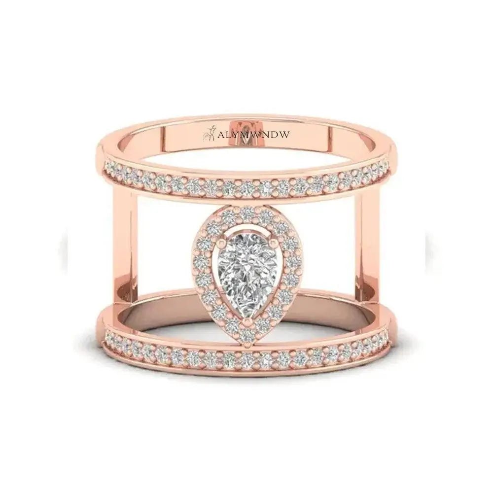 Fancy Lab Grown Diamond Ring | Alymwndw Jewellery - Alymwndw