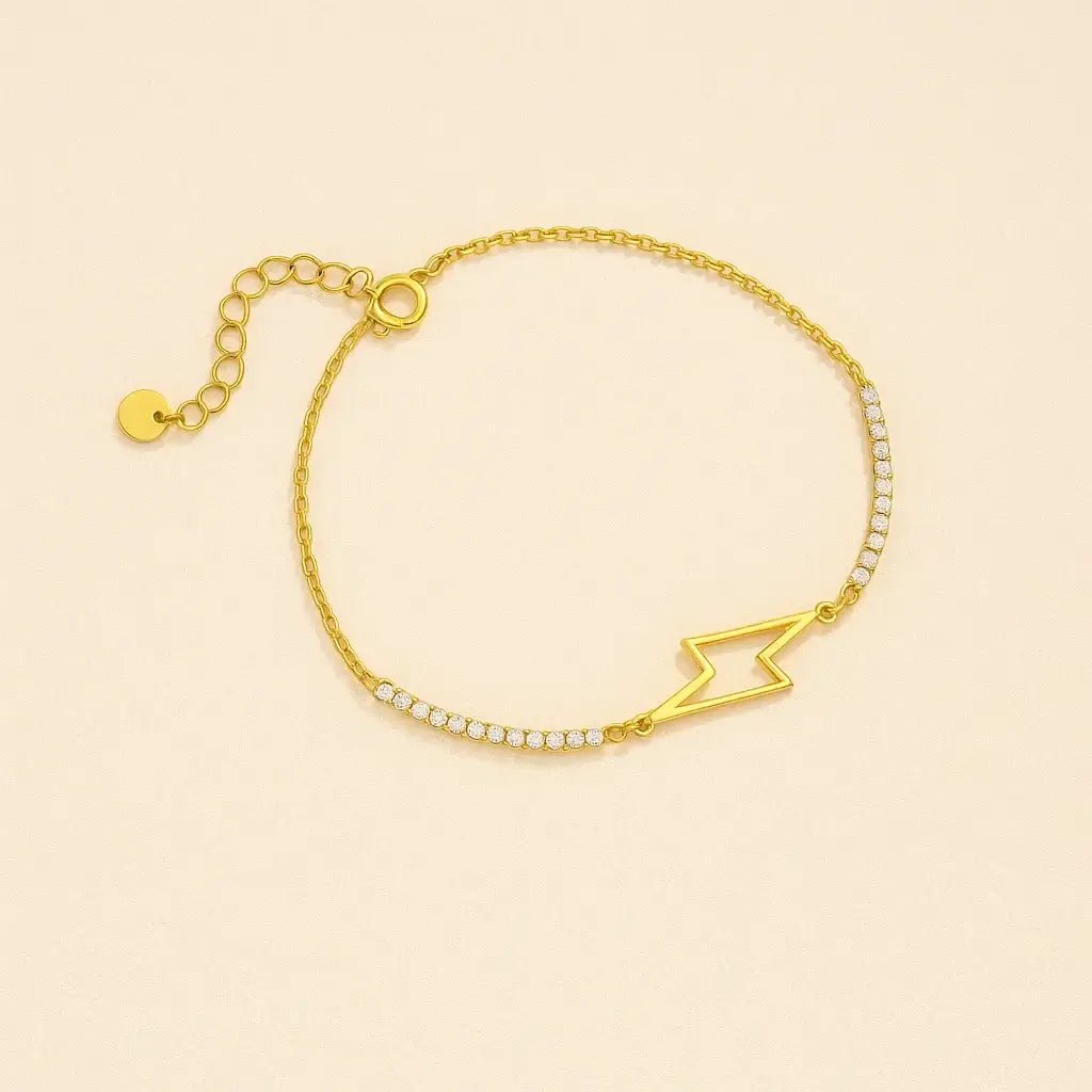 Gleam Link – Minimal Gold - Plated Silver Bracelet - Alymwndw