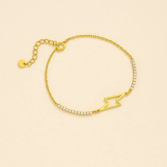 Gleam Link – Minimal Gold - Plated Silver Bracelet - Alymwndw