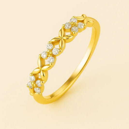 Golden Halo – 925 Silver Ring - Alymwndw