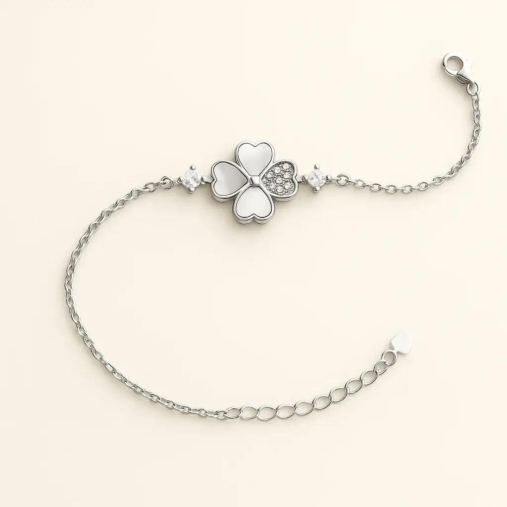 Harmony Clover Sterling Silver Bracelet - Alymwndw