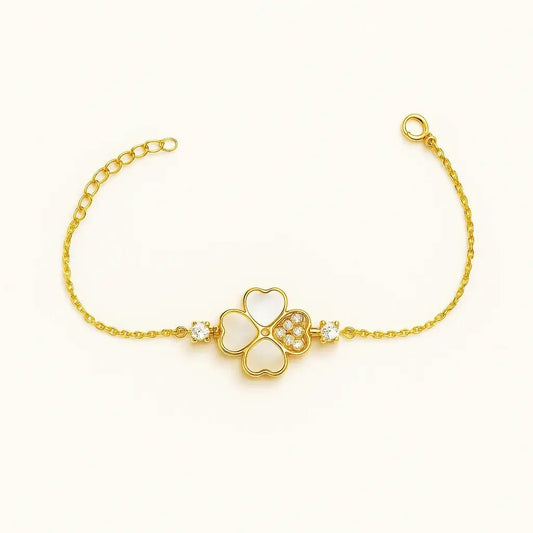 Harmony Clover Sterling Silver Bracelet - Alymwndw