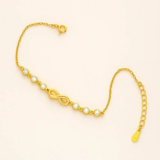 Infinite Sparkle Gold - Plated 925 Sterling Silver Bracelet - Alymwndw