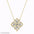 Lab Grown Diamond Clover Pendant Necklace 18K Gold / Platinum - Alymwndw