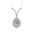 Lab Grown Diamond Pear Halo Necklace – Gold & Platinum (PN20) - Alymwndw