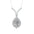 Lab Grown Diamond Pear Halo Necklace – Gold & Platinum (PN20) - Alymwndw