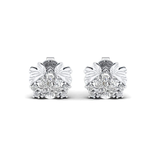 Lab Grown Diamond Stud Earrings – Gold & Platinum (ER56 - Alymwndw