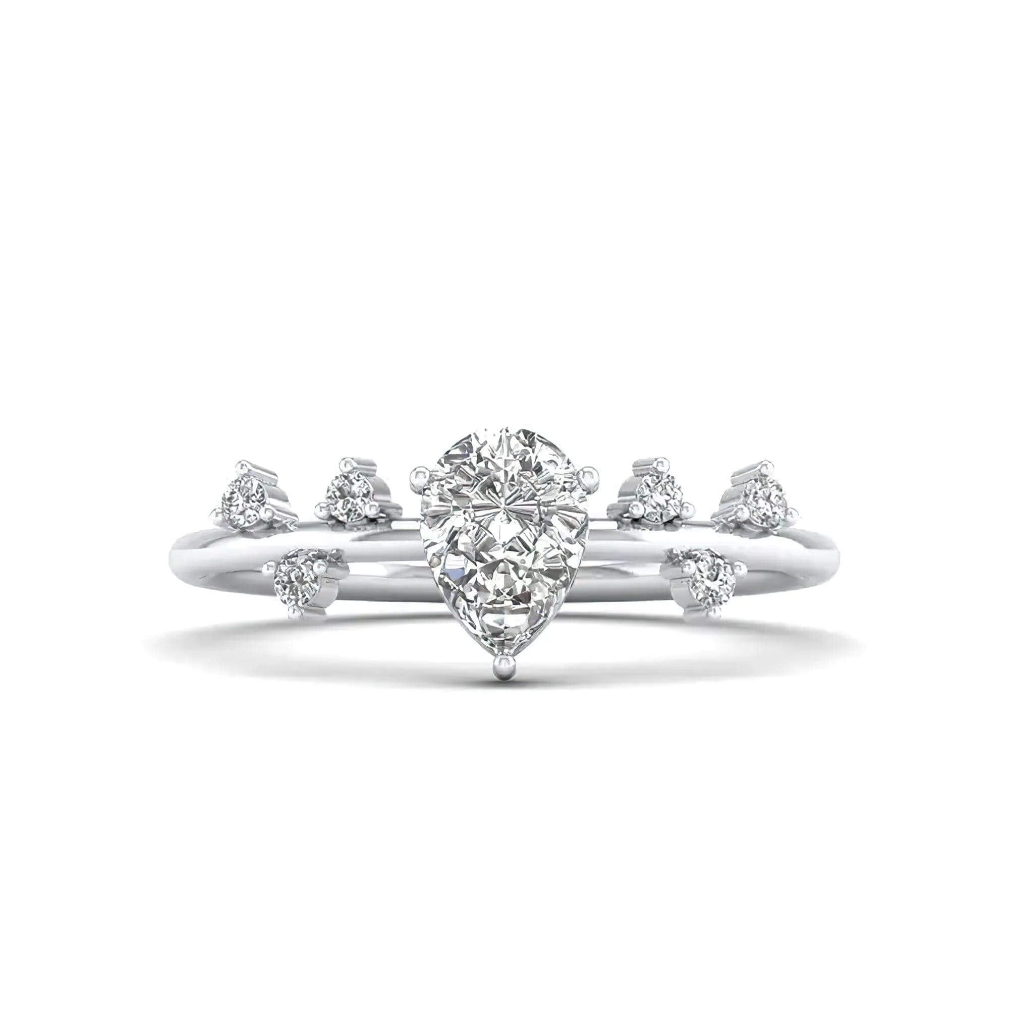 Lab Grown princess Shape Diamond Ring – 18K Gold – Premium - Alymwndw