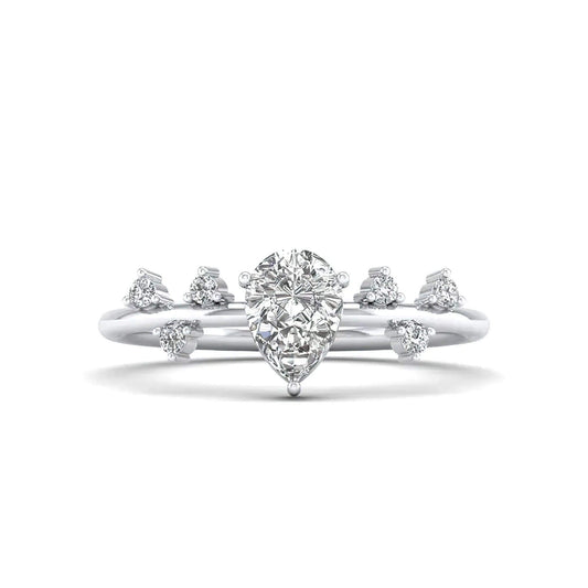 Lab Grown princess Shape Diamond Ring – 18K Gold – Premium - Alymwndw
