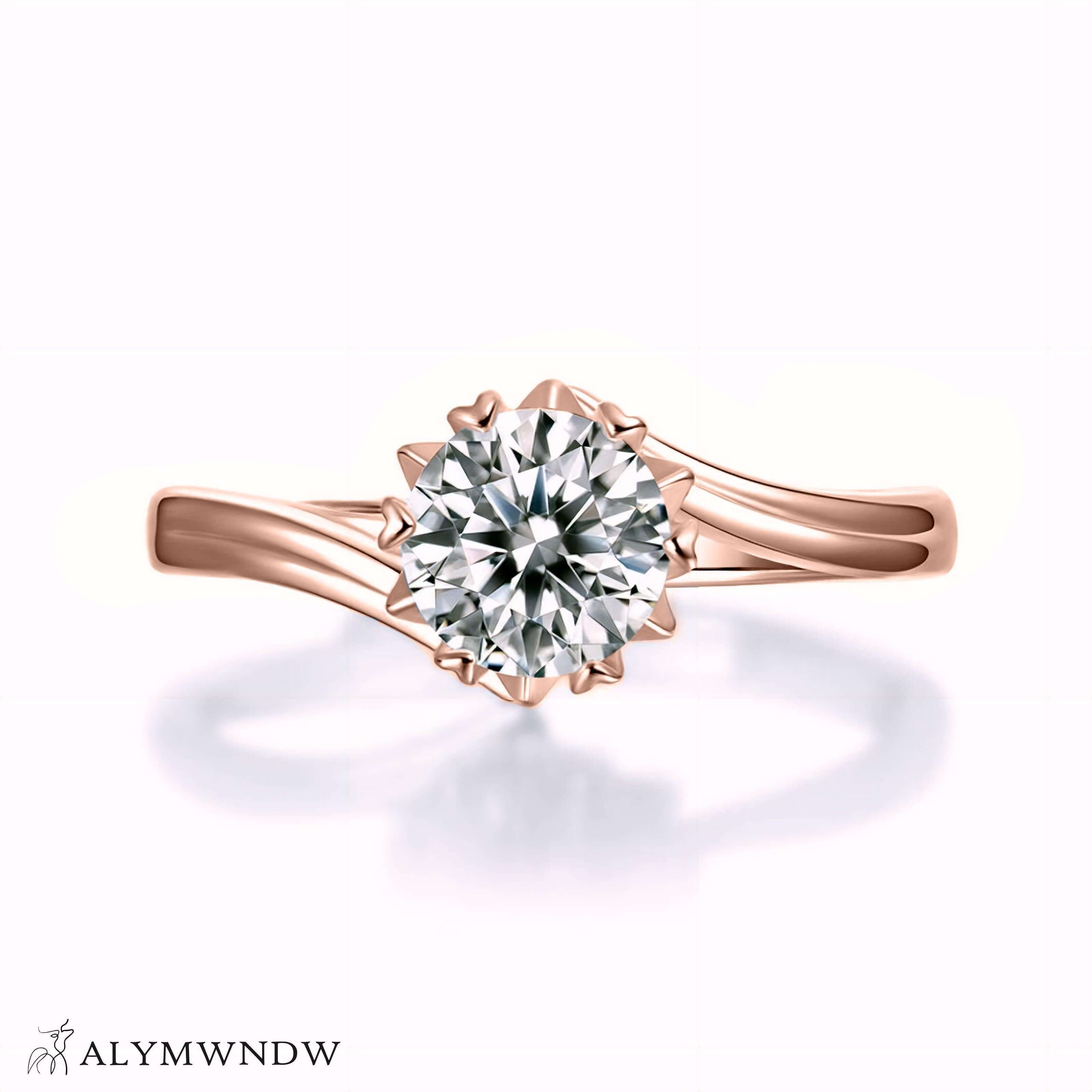 LD004RAlymwndw Jewellery Women’s Lab Grown Diamond Ring – Classic Radiance - Alymwndw