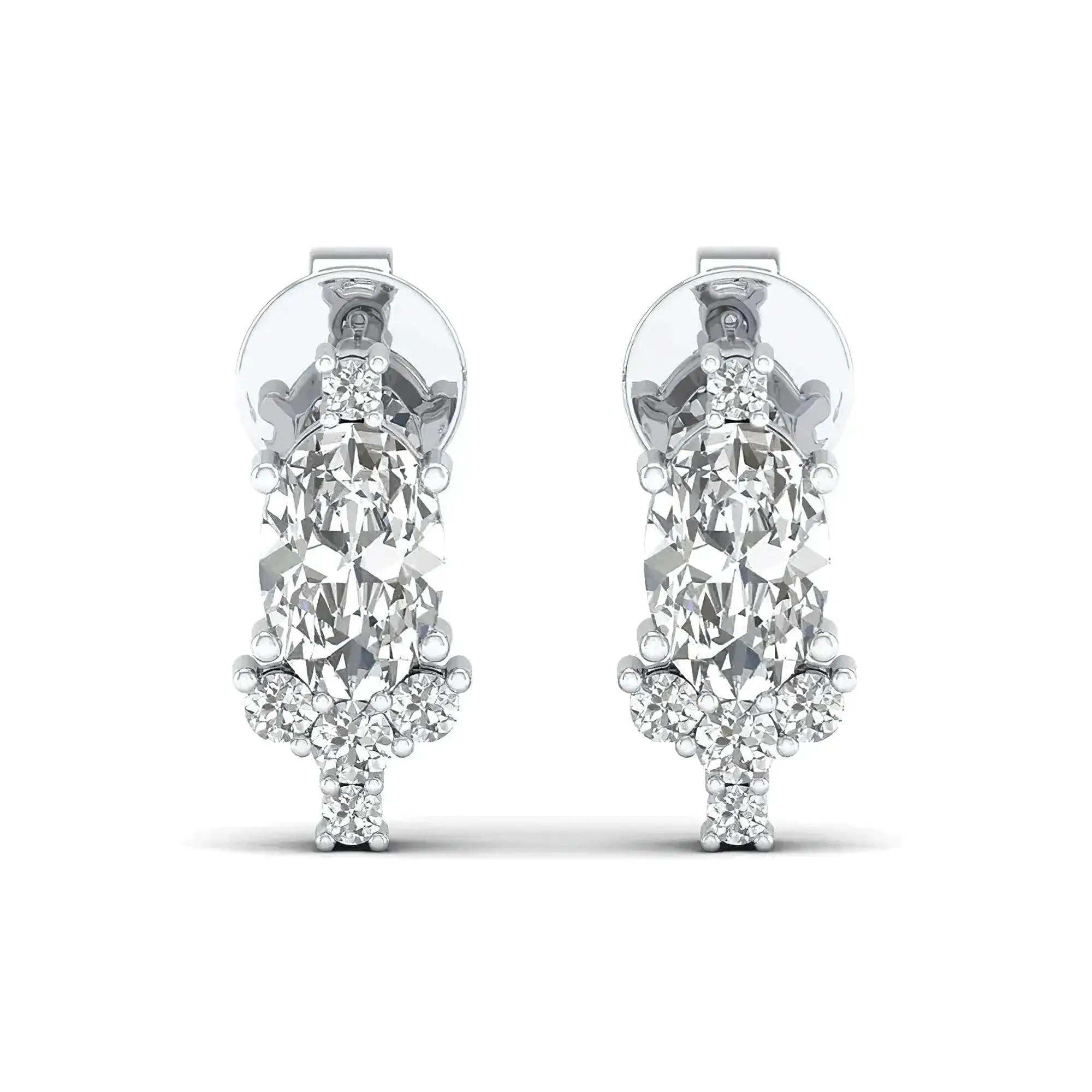 Luminous Grace Moissanite Earrings – Silver, Gold & Platinum - Alymwndw