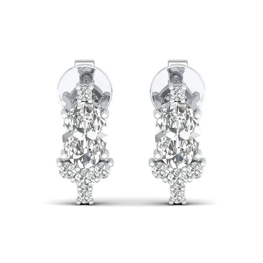 Luminous Grace Moissanite Earrings – Silver, Gold & Platinum - Alymwndw