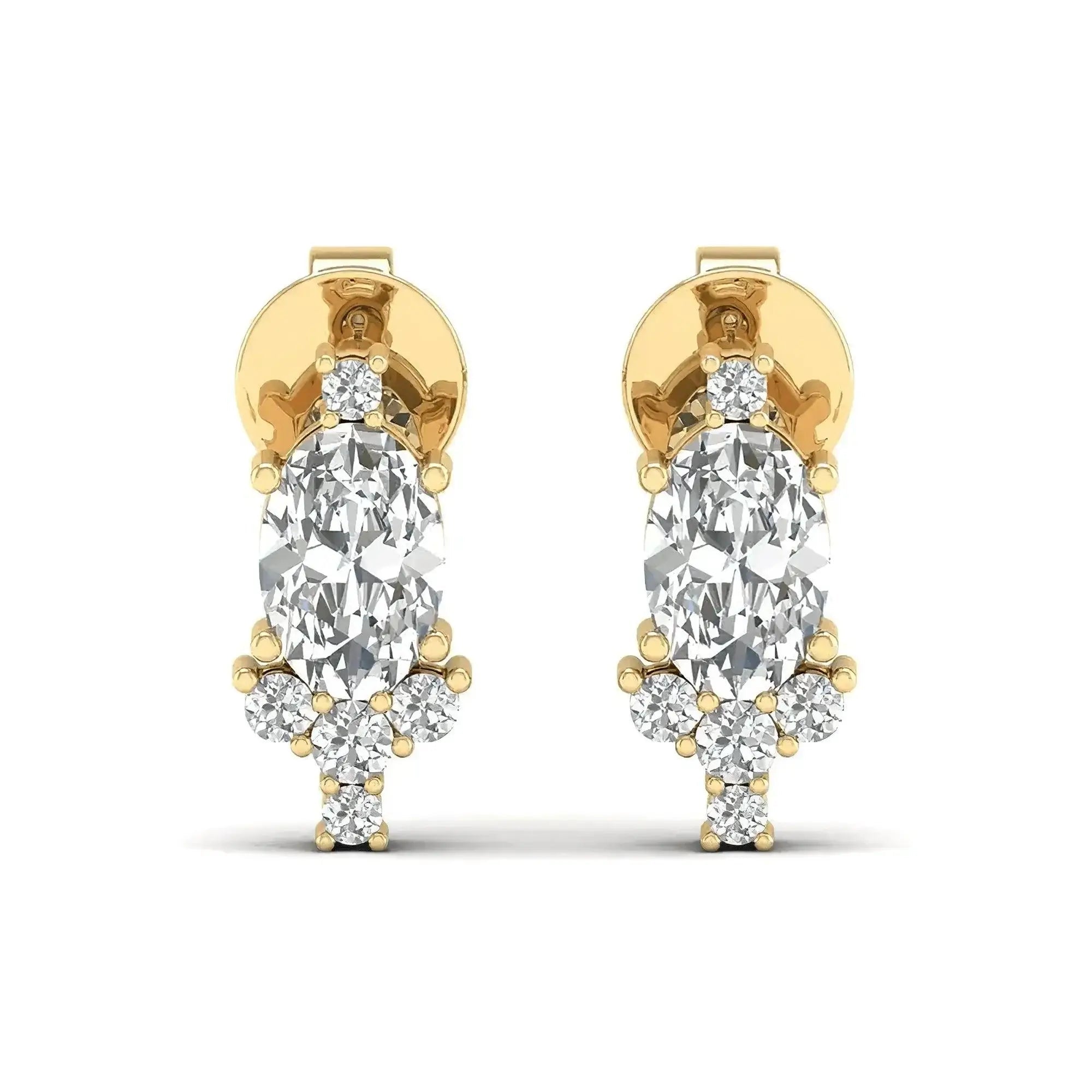 Luminous Grace Moissanite Earrings – Silver, Gold & Platinum - Alymwndw