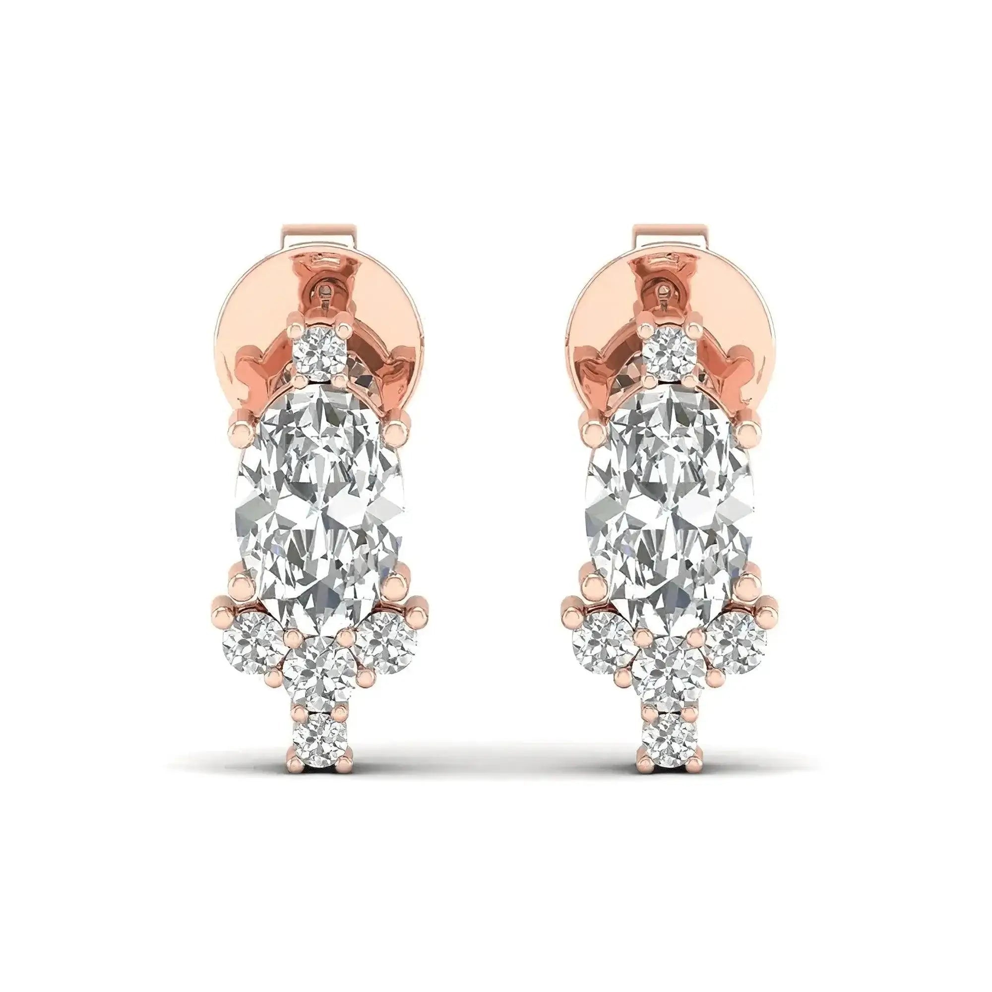Luminous Grace Moissanite Earrings – Silver, Gold & Platinum - Alymwndw