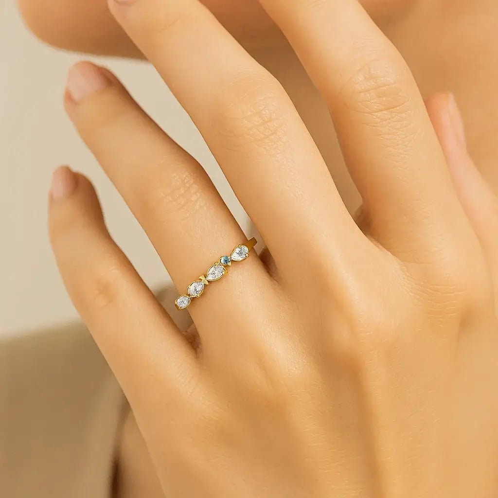 Luna Arc – Open Twin - End Silver Ring - Alymwndw