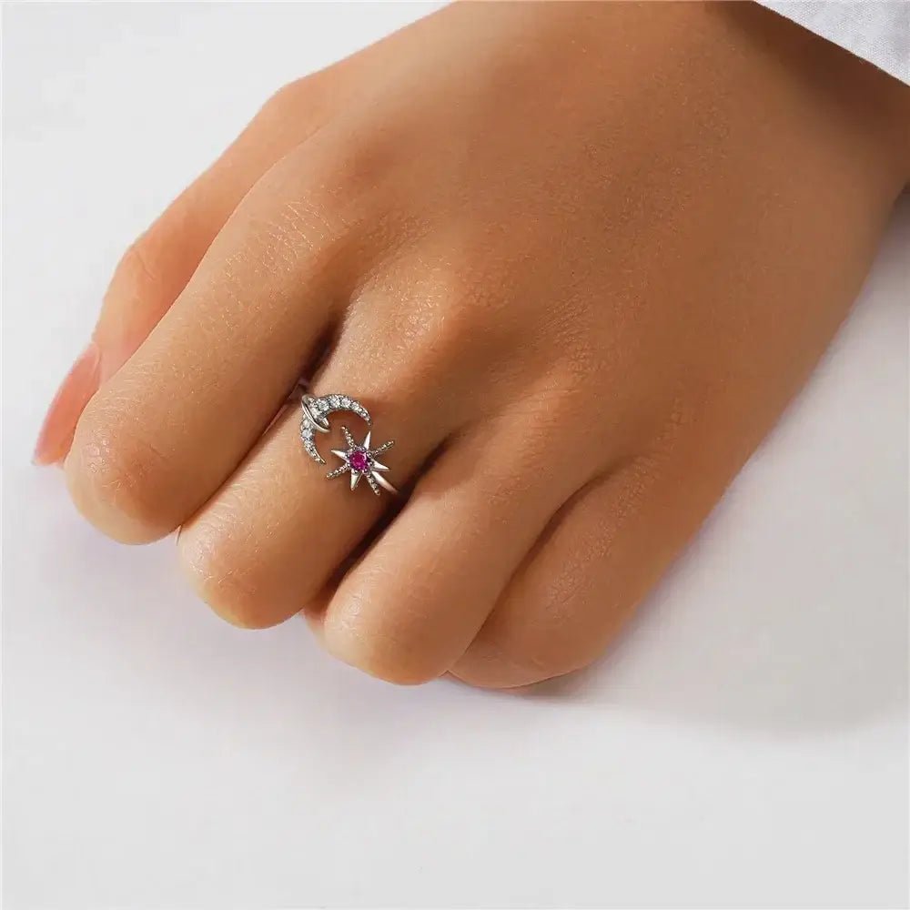 Luna Glow Ring – 925 Silver with Soft Moonstone Shine - Alymwndw