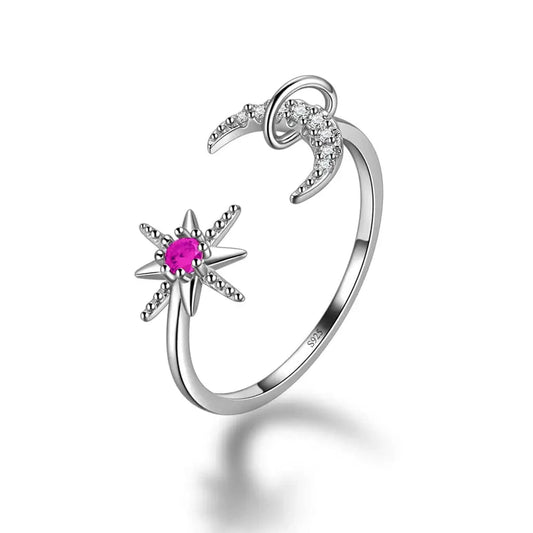 Luna Glow Ring – 925 Silver with Soft Moonstone Shine - Alymwndw