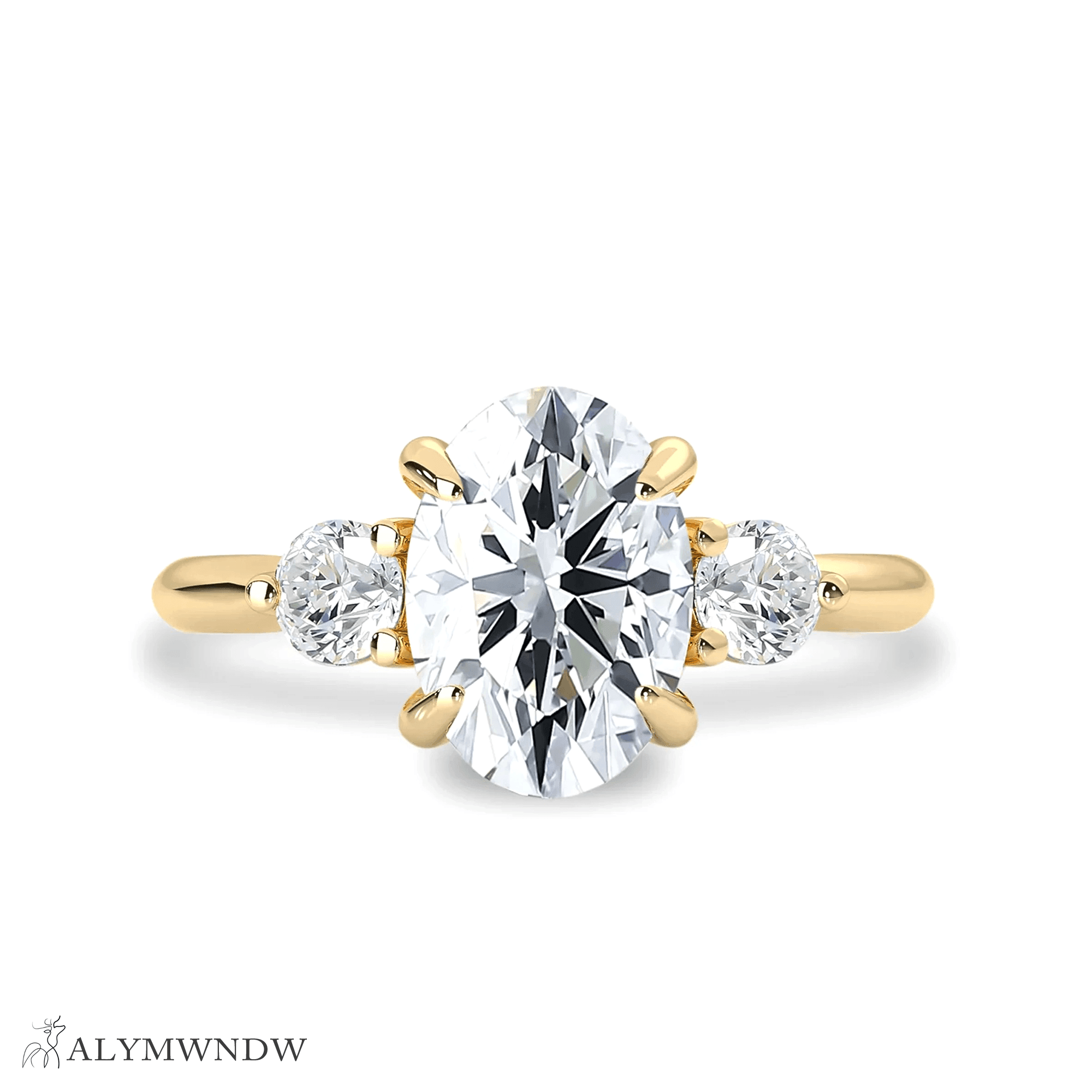 Luxury 1CT Moissanite Engagement Ring – Brilliant Cut | Silver, Gold & Platinum - Alymwndw