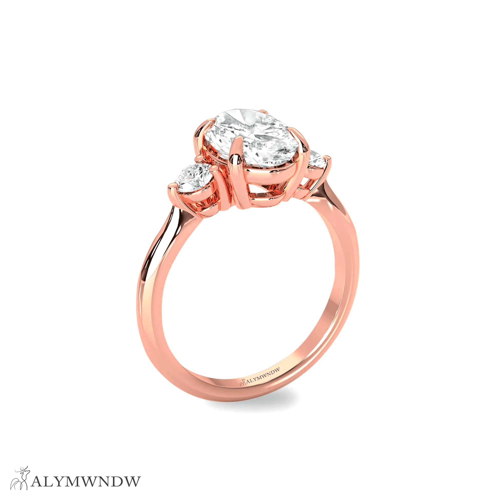 Luxury 1CT Moissanite Engagement Ring – Brilliant Cut | Silver, Gold & Platinum - Alymwndw