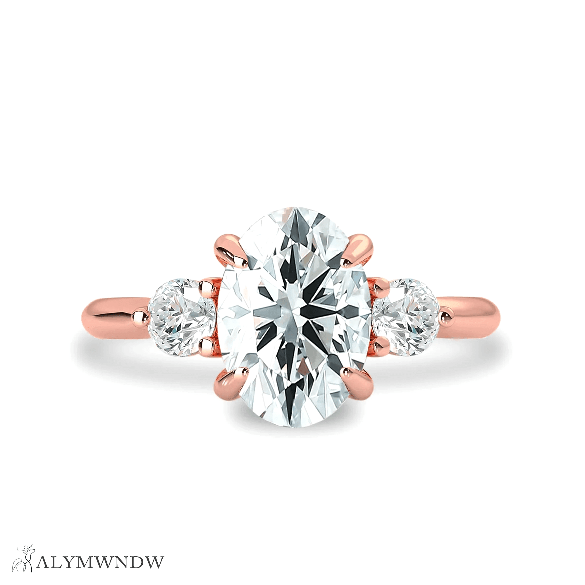 Luxury 1CT Moissanite Engagement Ring – Brilliant Cut | Silver, Gold & Platinum - Alymwndw