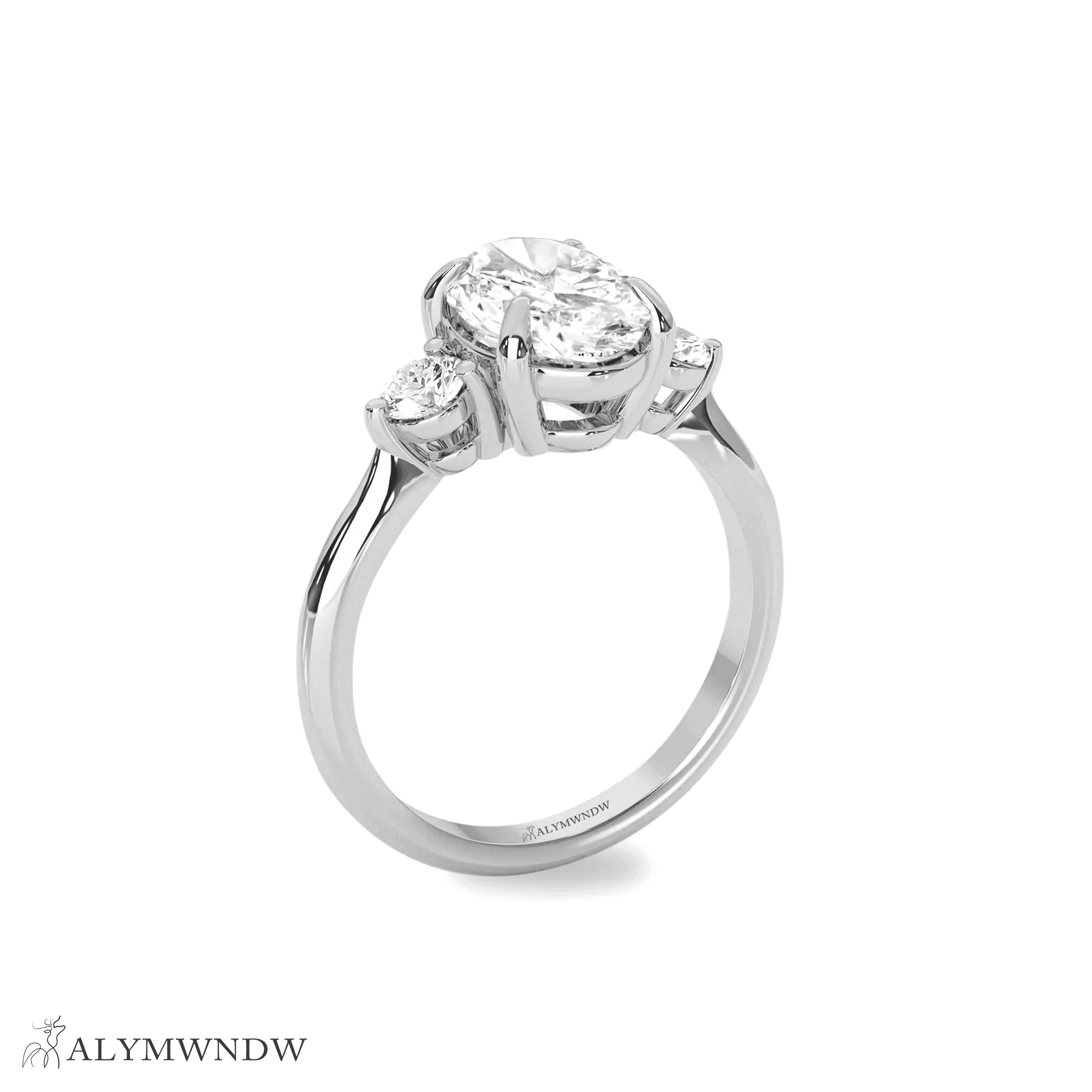 Luxury 1CT Moissanite Engagement Ring – Brilliant Cut | Silver, Gold & Platinum - Alymwndw