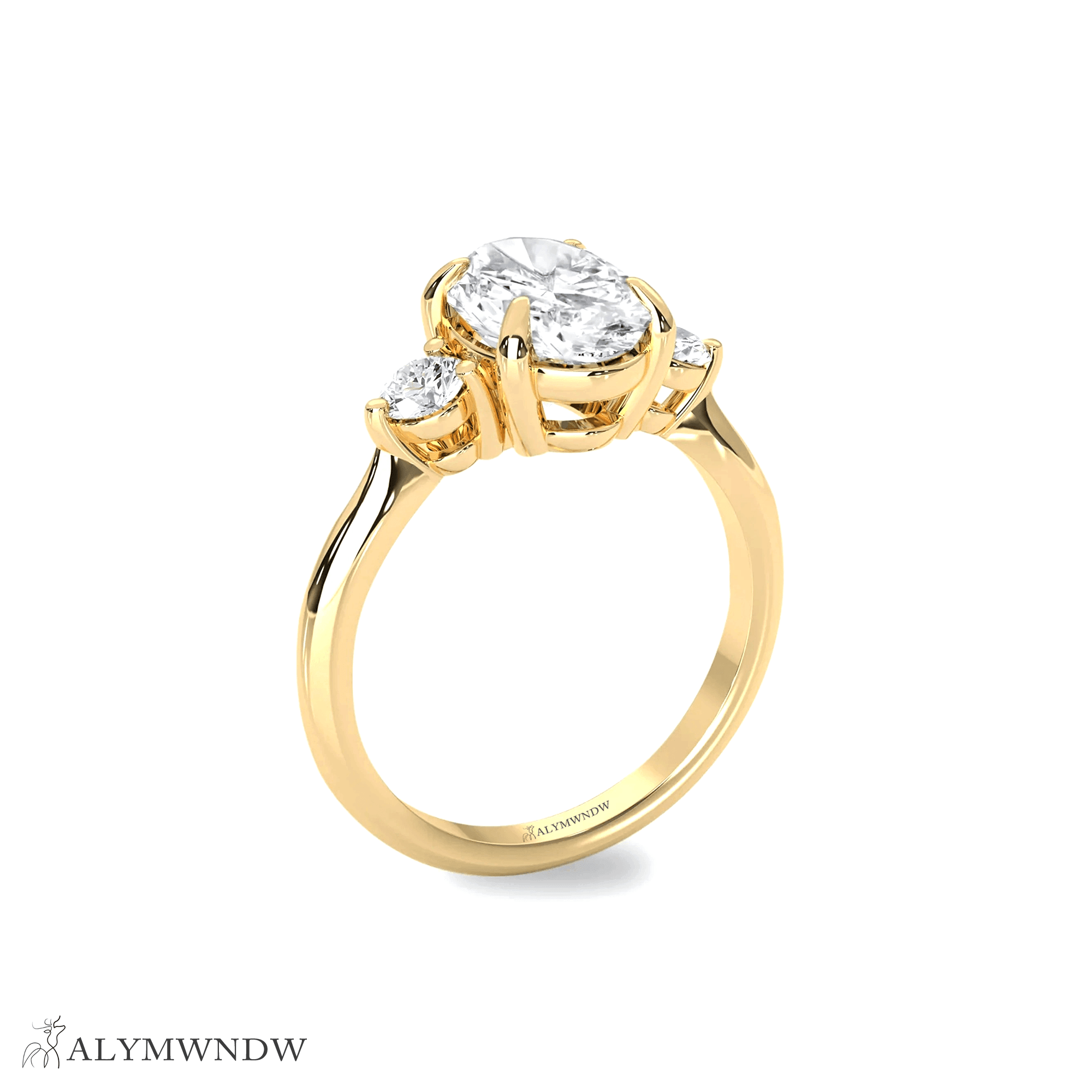 Luxury 1CT Moissanite Engagement Ring – Brilliant Cut | Silver, Gold & Platinum - Alymwndw
