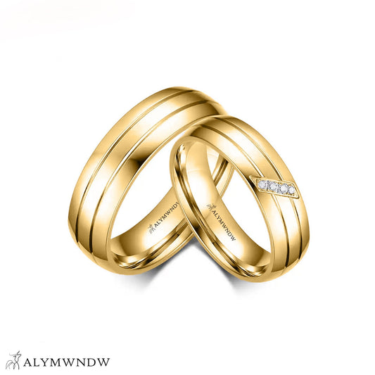 Luxury Couple Bands – Gold, Silver & Rose Gol - Alymwndw