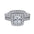 Luxury Double Halo Moissanite Ring Set – Silver, 18K Gold & Platinum Engagement Ring - Alymwndw