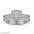 Luxury Halo Diamond Ring Set – Gold, Platinum & Silver - Alymwndw