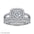 Luxury Halo Engagement Ring Set – 18K Gold, Platinum & Silver (TW027R) - Alymwndw