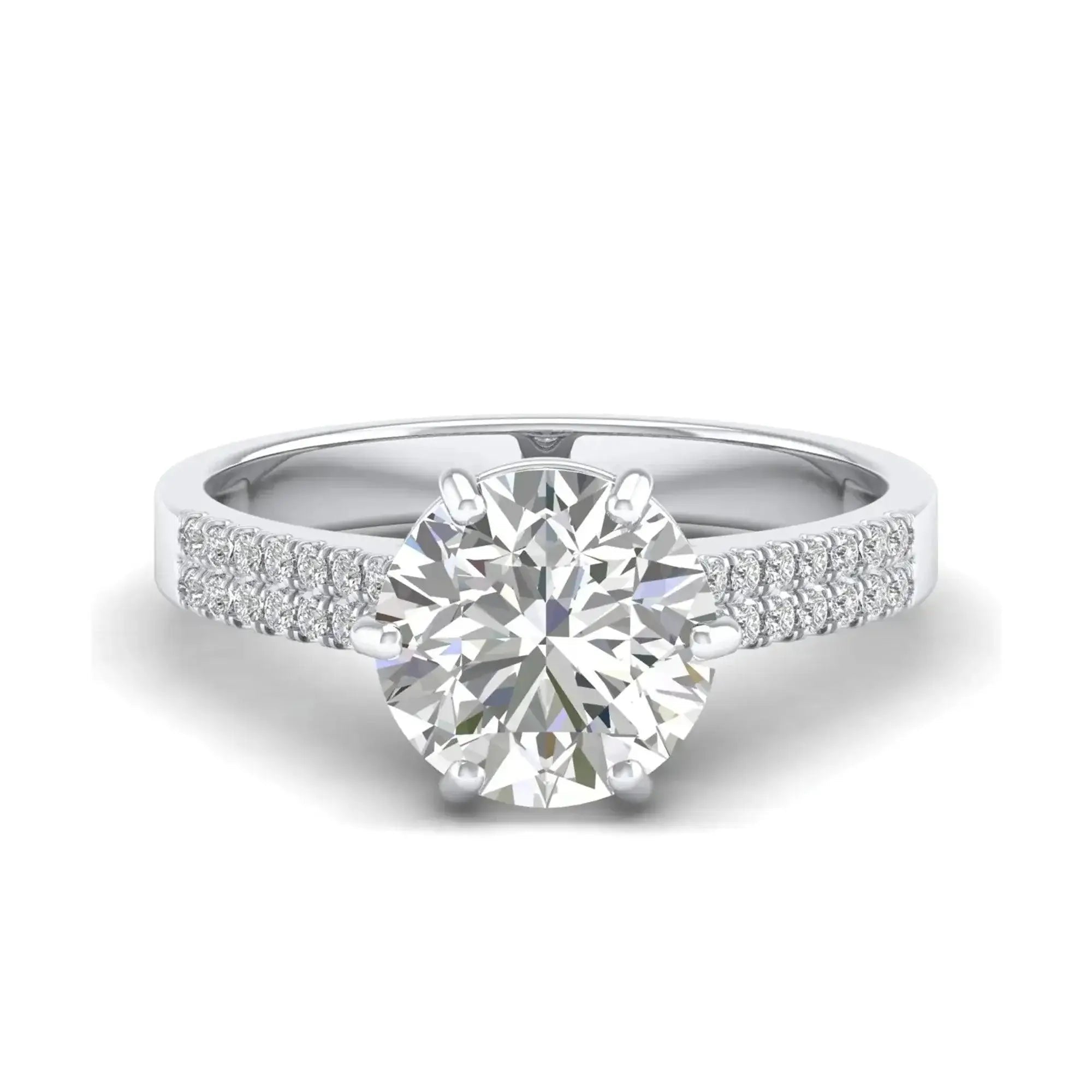 Luxury Moissanite Diamond Ring – Silver, Gold & Platinum | GRA Certified & Customizable - Alymwndw