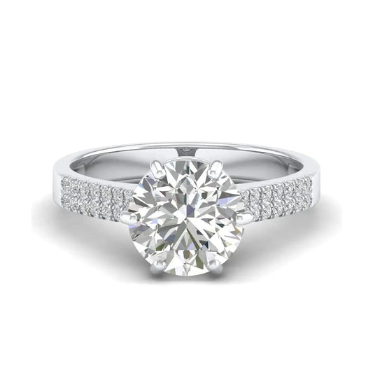 Luxury Moissanite Diamond Ring – Silver, Gold & Platinum | GRA Certified & Customizable - Alymwndw